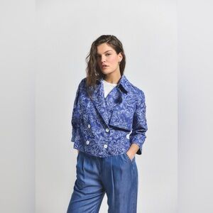 CROSBY DEREK LAM 10 CROSBY
ELIJAH CROPPED TRENCH JACKET